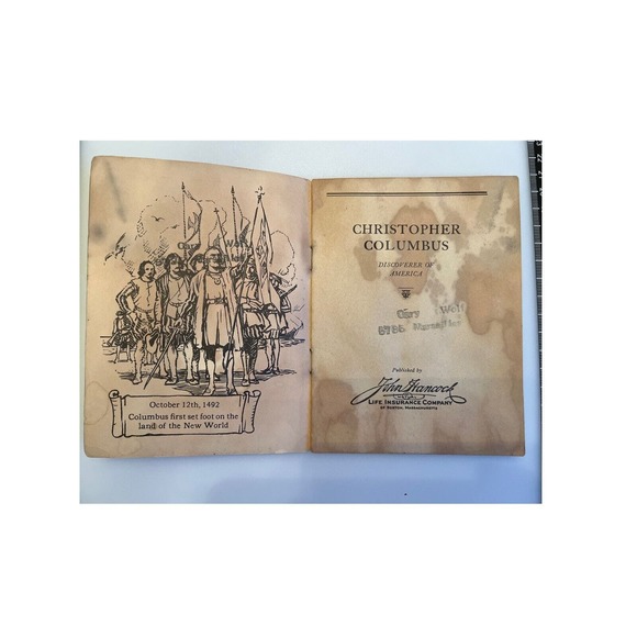 Vintage Ephemera 1926 Christopher Columbus Discoverer of America John Hancock - Picture 4 of 6